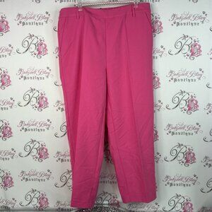 Kaffe pants cropped kasakura hw shocking pink Vibrant Pink Cropped Pants